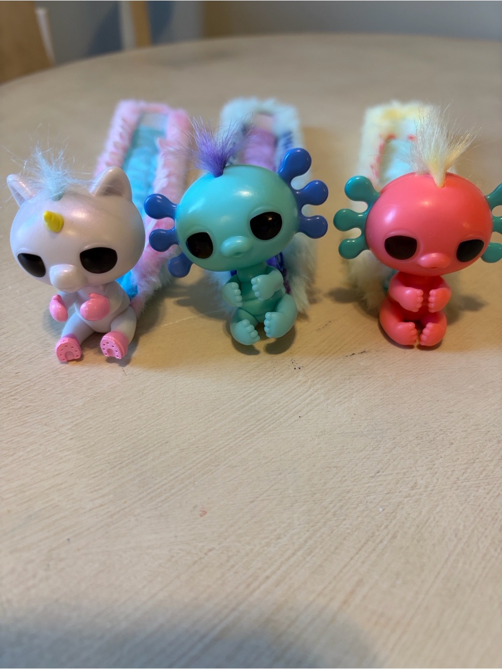 Fingerlings Pinkie Slap Bracelets Set Of 3 Axolotls & Unicorn EUC